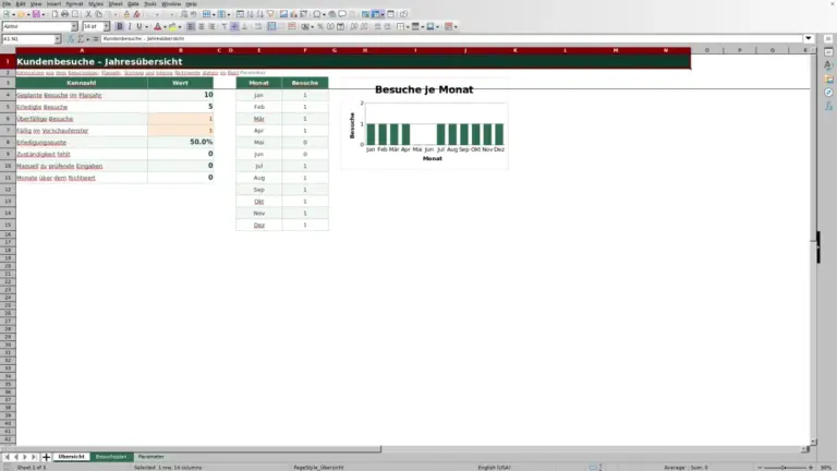 Vorschau: Kundenbesuche im Jahresplan mit Excel organisieren
